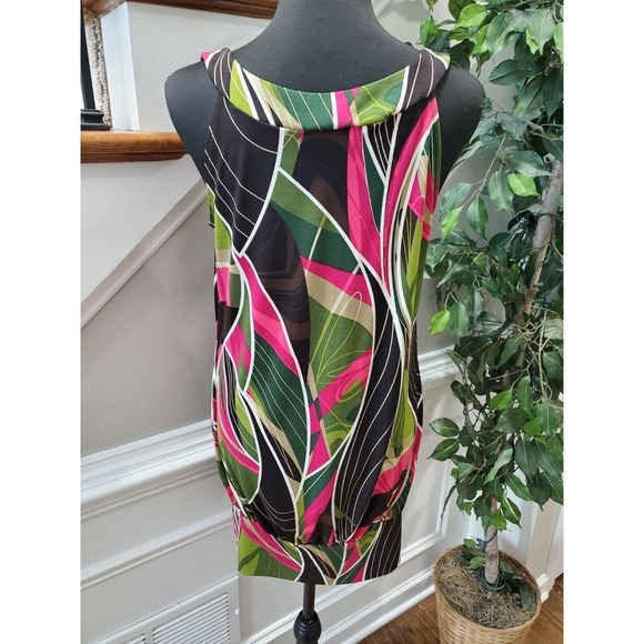 BCX Women's Multicolor Polyester Scoop Neck Sleeveless Knee Length Dress Size L - Picture 7 of 11